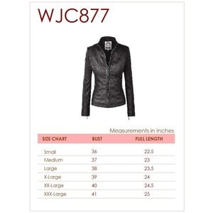 Lock & Love Faux Leather Moto Jacket With Stitching Detail