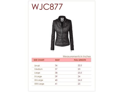 Lock & Love Faux Leather Moto Jacket With Stitching Detail