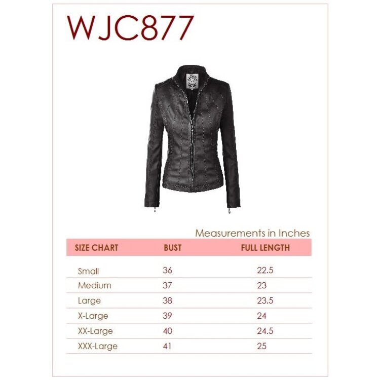 Lock & Love Faux Leather Moto Jacket With Stitching Detail