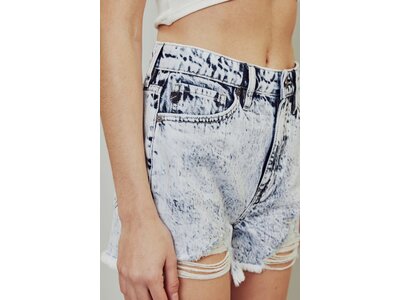 KanCan Acid Wash High Rise Mom Short with Distressed Hem KC9145AC