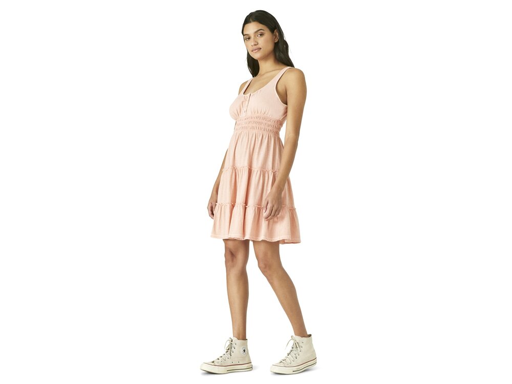 Lucky Brand Tiered Knit Dress in Peaches and Cream