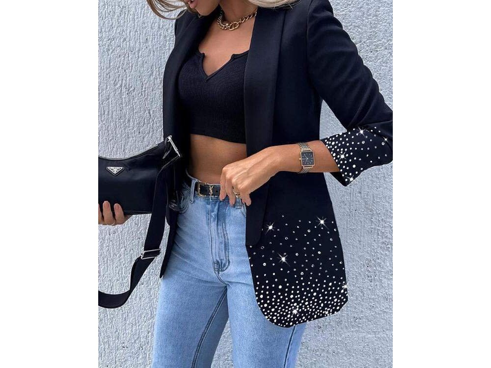 Rhinestone Detail Blazer