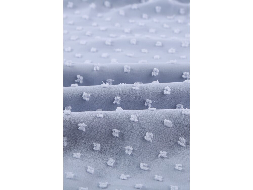 Square Neck Flowy Short Sleeve with Dot Texture