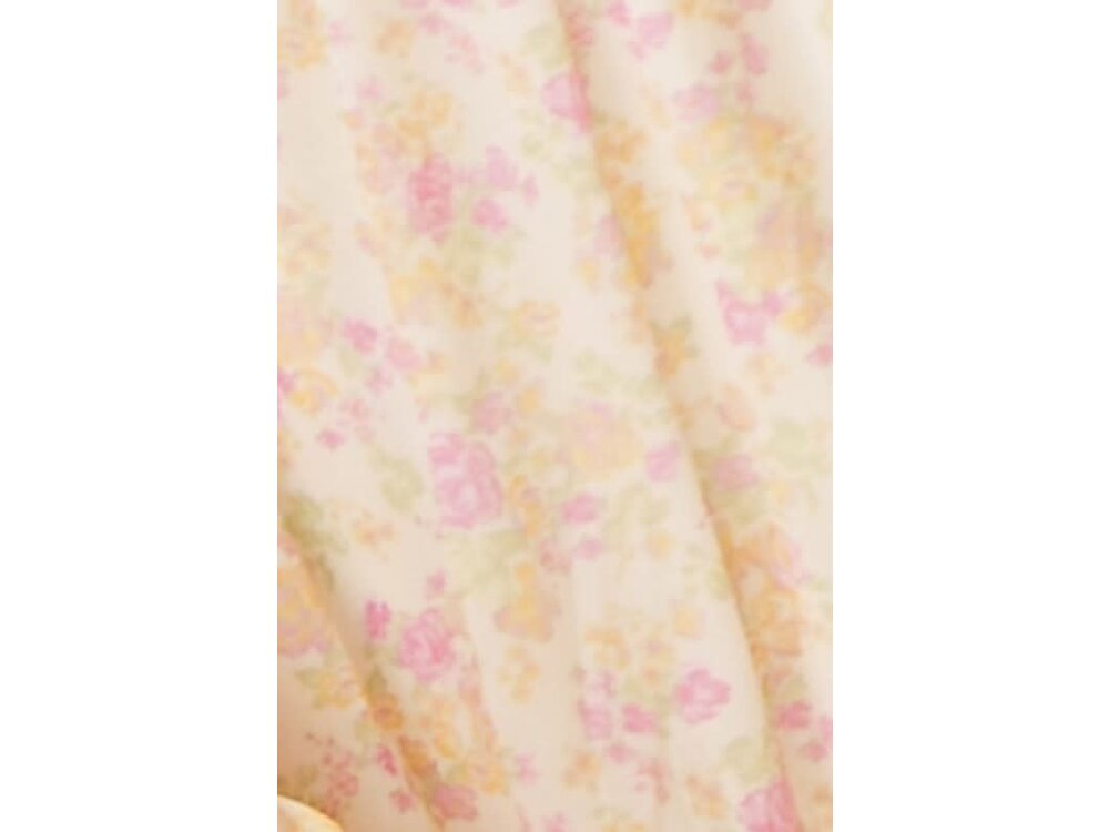 Floral Mini-Dress with Tie Front