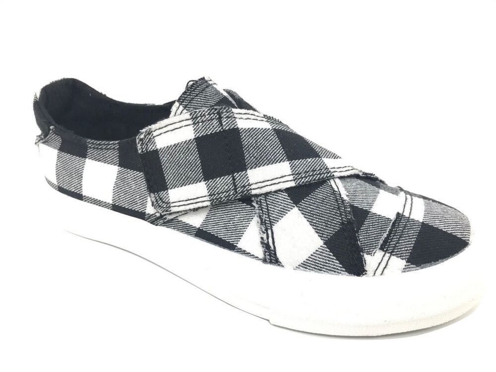 Gypsy Jazz Plaid Along Sneaker in White and Black