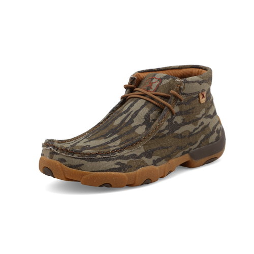 Twisted X Twisted X Mossy Oak Collab Collection - Chukka Driving Moc in Mossy Oak Bottomland Camo