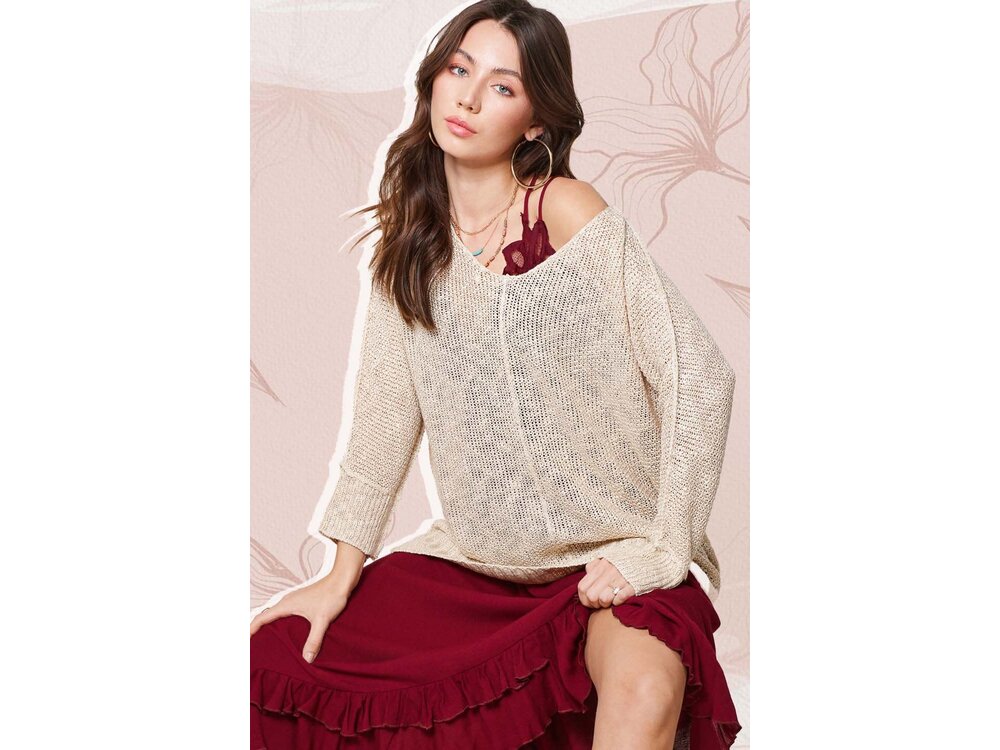 La Miel V-Neck All- Season Sweater