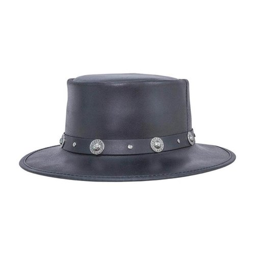 American Hat Makers Silverado Leather Pork Pie Hat