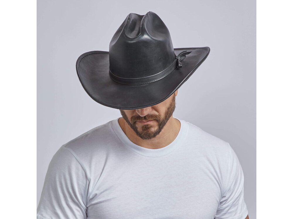 American Hat Makers George Cattleman Leather Western Hat