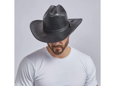 American Hat Makers George Cattleman Leather Western Hat