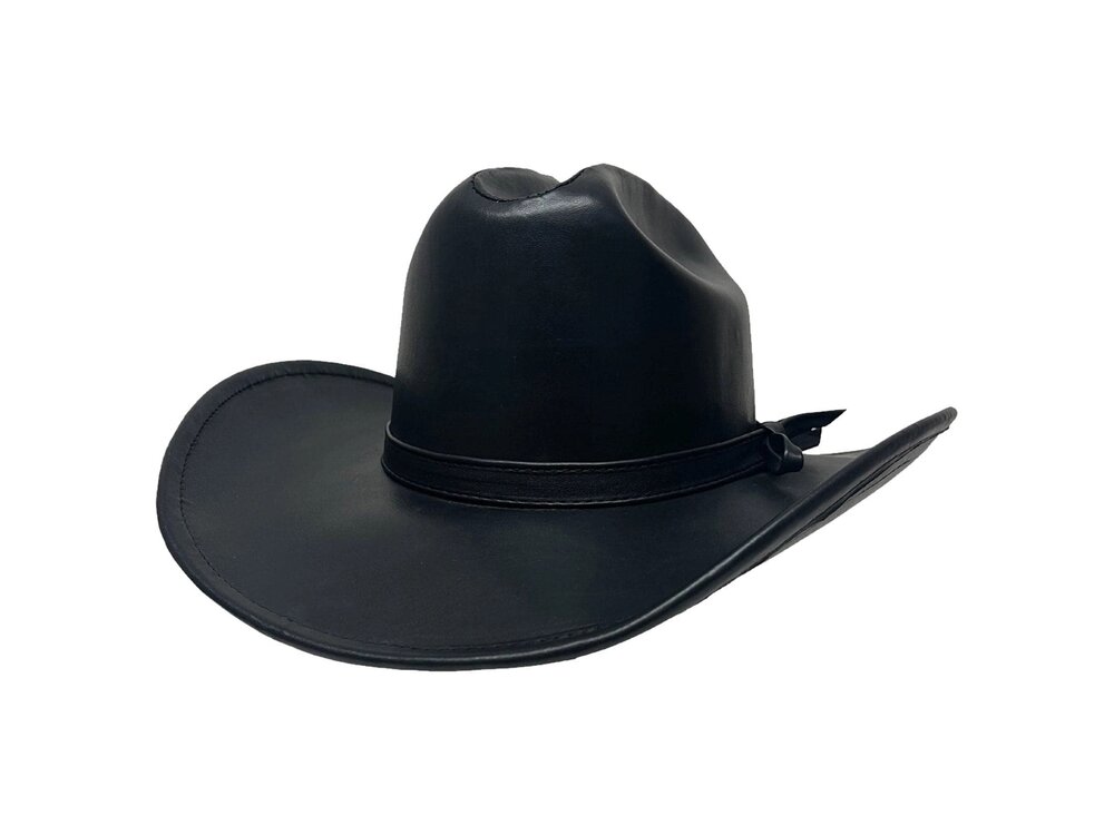 American Hat Makers George Cattleman Leather Western Hat