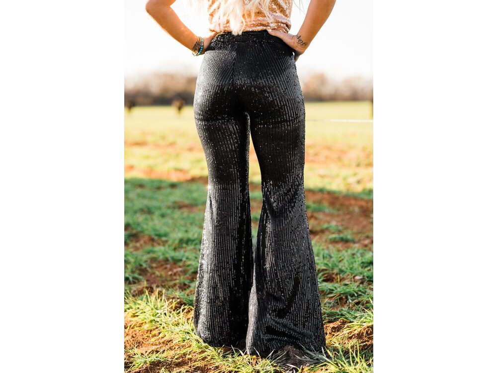 Sequin Flare Pants