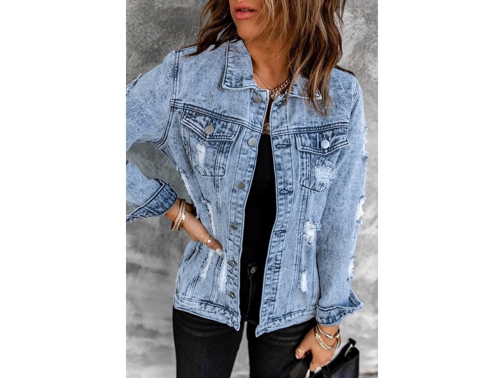 Distressed Jean Jacket
