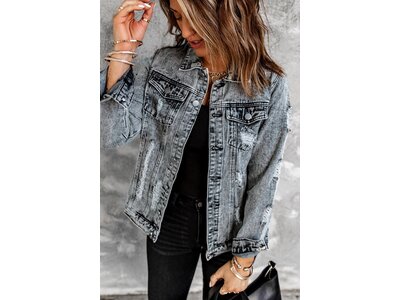 Distressed Jean Jacket