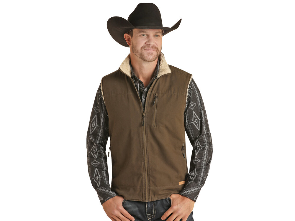 Powder River Outfitters Brushed Cotton Canvas Vest