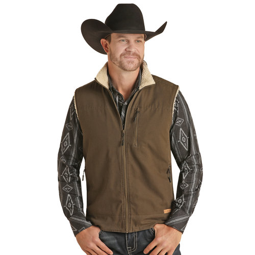 Powder River Outfitters Brushed Cotton Canvas Vest Powder River Outfitters Brushed Cotton Canvas Vest