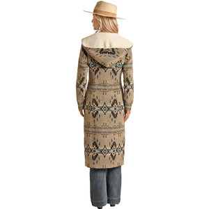 Powder River Outfitters Aztec Print Wool Long Jacket