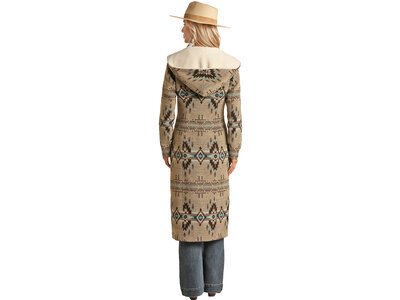 Powder River Outfitters Aztec Print Wool Long Jacket