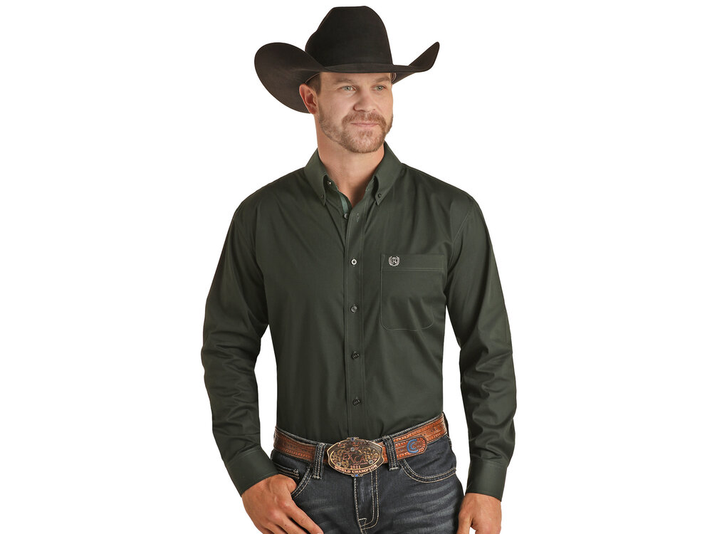 Panhandle Solid Stretch Button Down