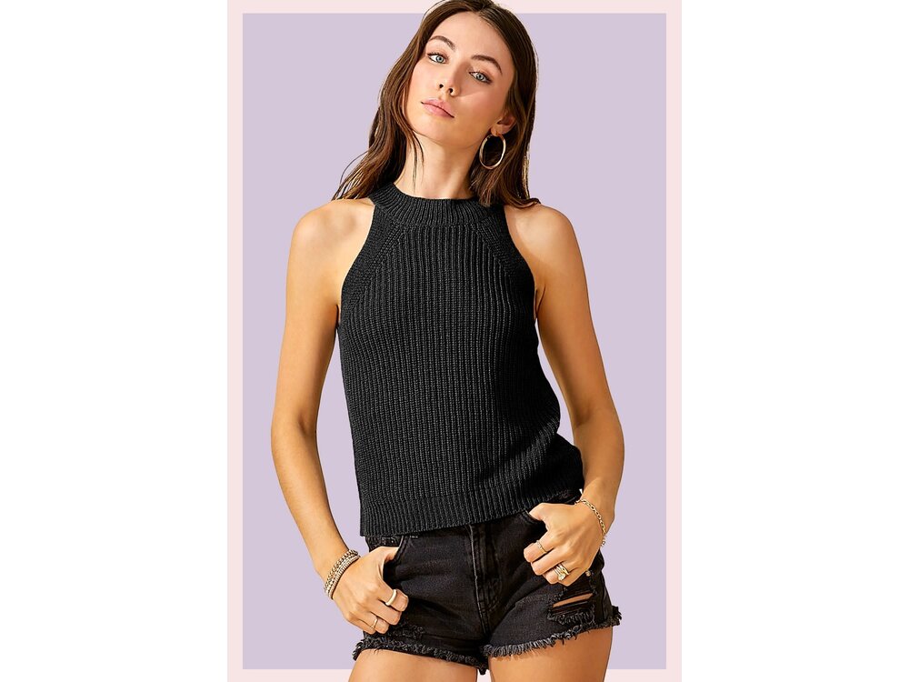 La Miel Sweater Halter Top
