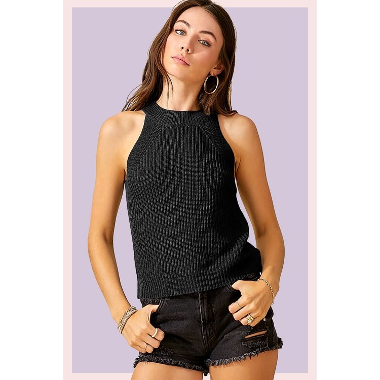 La Miel Sweater Halter Top