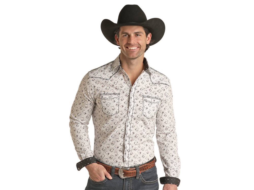 Rock and Roll Denim Playing Cards Slim Snap