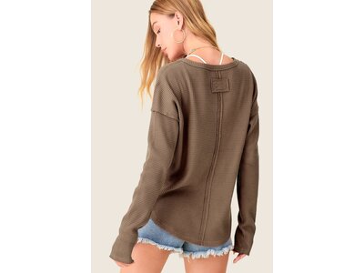 La Miel Loose Fit Waffle Top