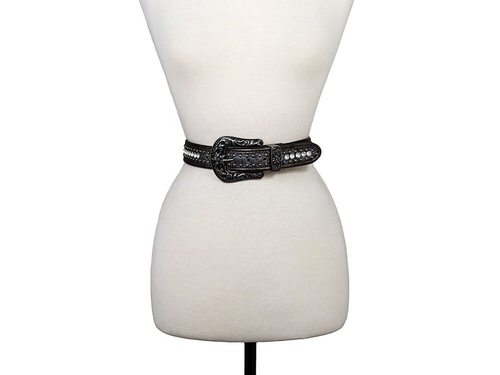 Graphite Studded Western Belt - Med/Large
