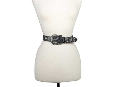 Crystal Studded Belt in Diamond Pattern