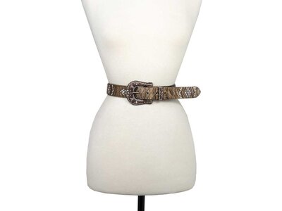 Crystal Studded Belt in Diamond Pattern