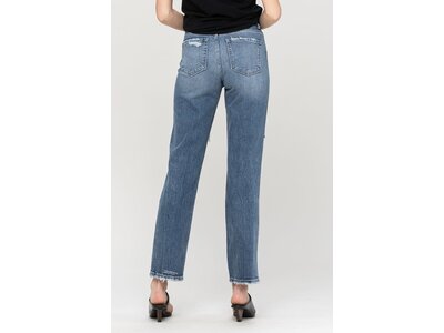 Flying Monkey Super HiRise Hidden Button Distressed Straight