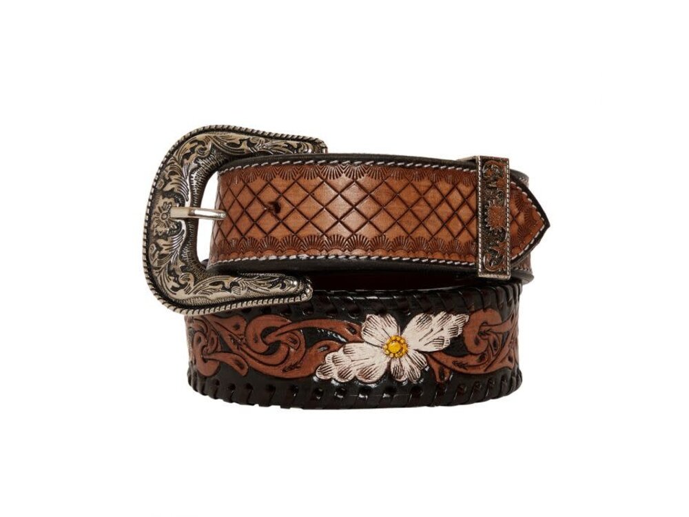 Myra Bags Checkered Handtooled Belt