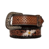 Checkered Handtooled Belt