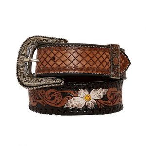 Myra Bags Checkered Handtooled Belt