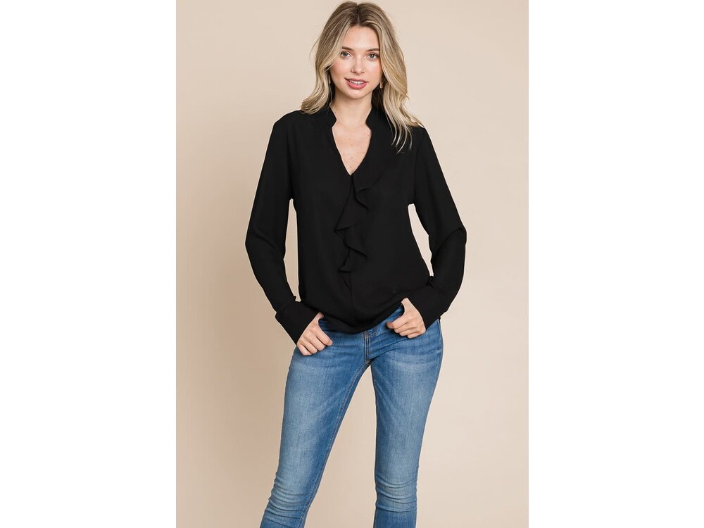 Ruffle Front Blouse
