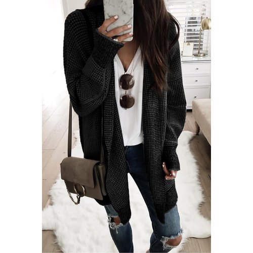 Waffle Texture Cardigan