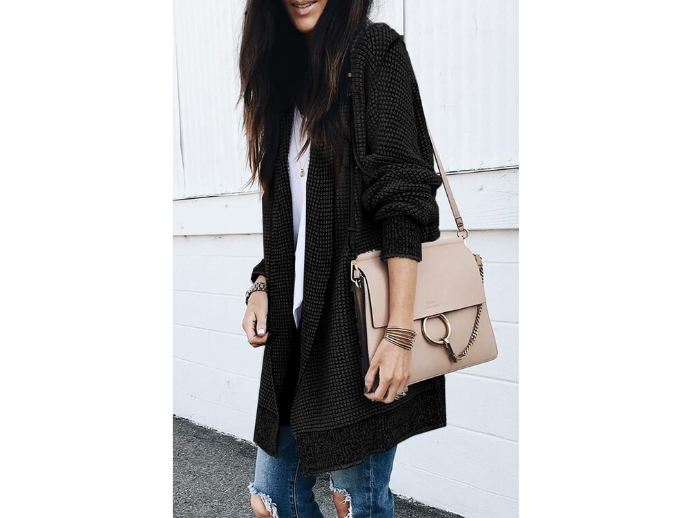 Waffle Texture Cardigan