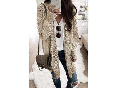 Waffle Texture Cardigan