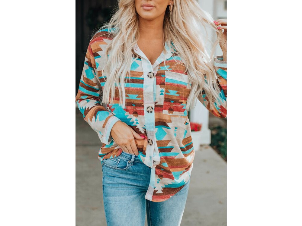 Aztec Print Heavyweight Button Up