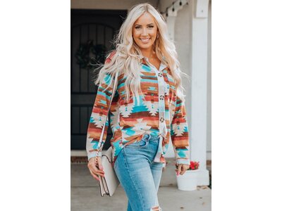 Aztec Print Heavyweight Button Up