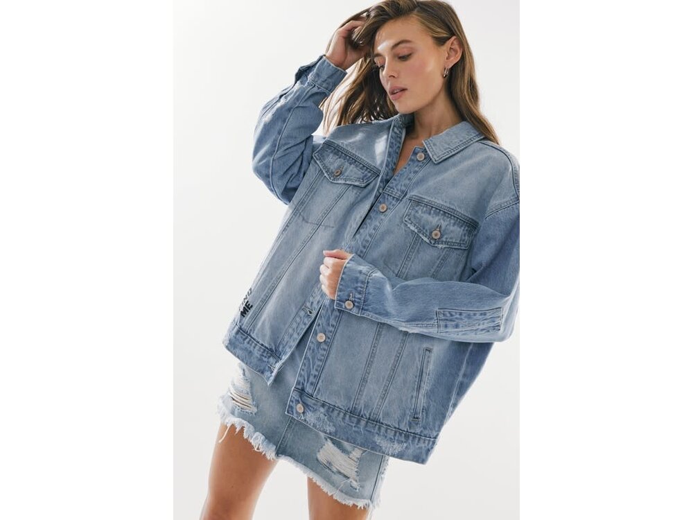 KanCan 90's Oversized Denim Jacket