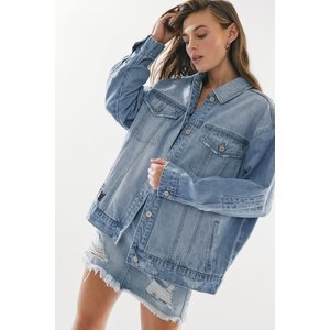 KanCan 90's Oversized Denim Jacket