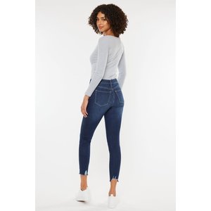 KanCan High Rise Ankle Skinny with Distressed Hem