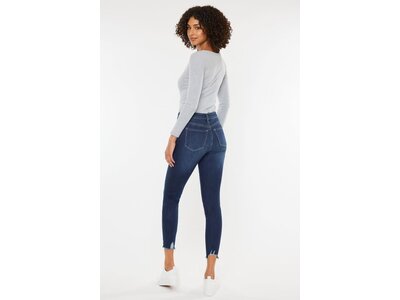 KanCan High Rise Ankle Skinny with Distressed Hem