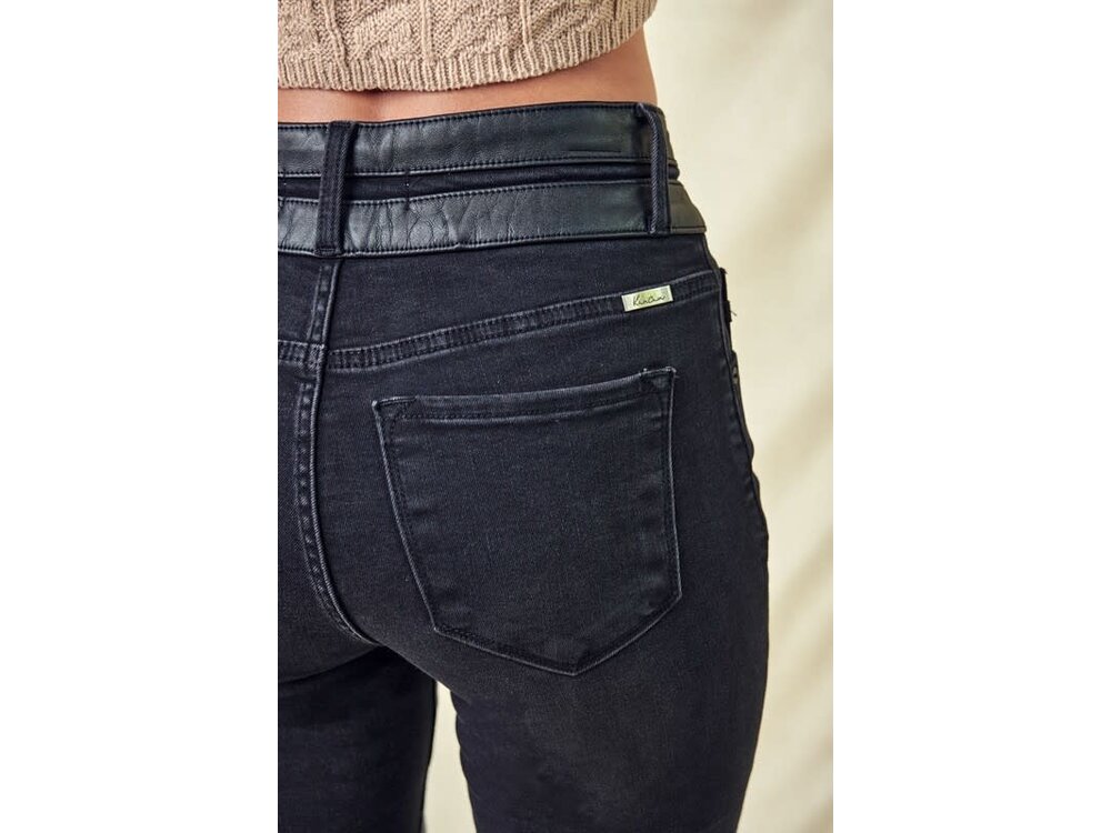 KanCan Black  Bootcut with Contrast Waistband