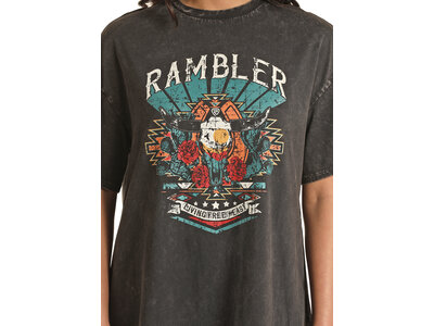 Rock and Roll Denim Rambler Oversized Tee Dress