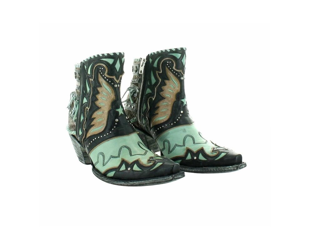 Old Gringo Eagle Flight- Black/Aqua