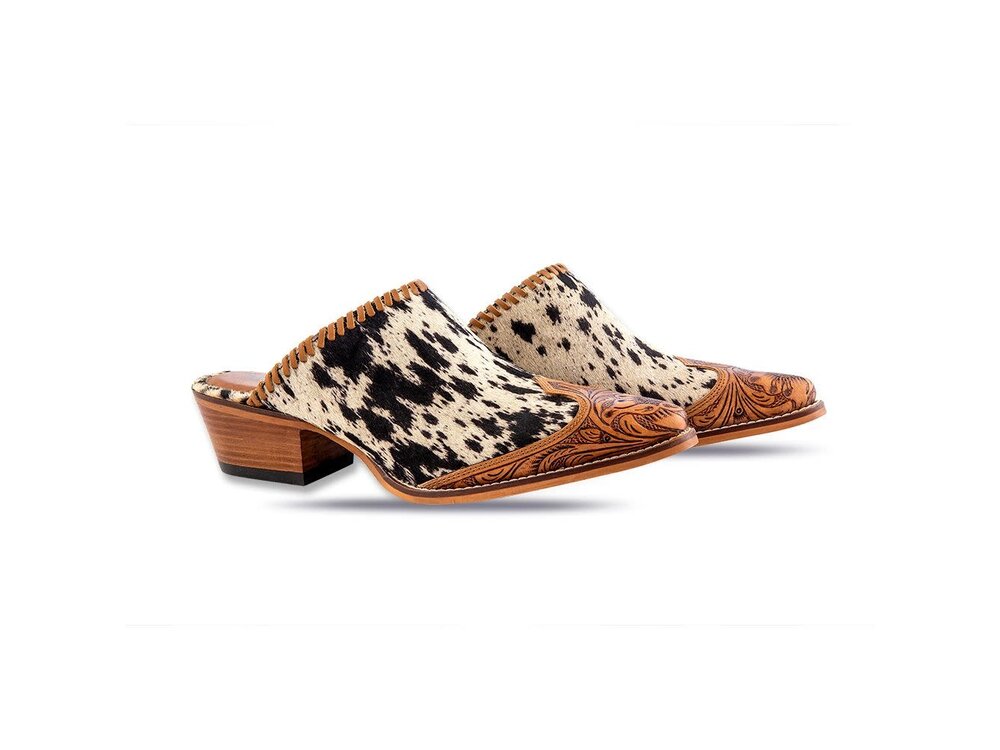 Myra Bags Heely Hand-tooled Mules