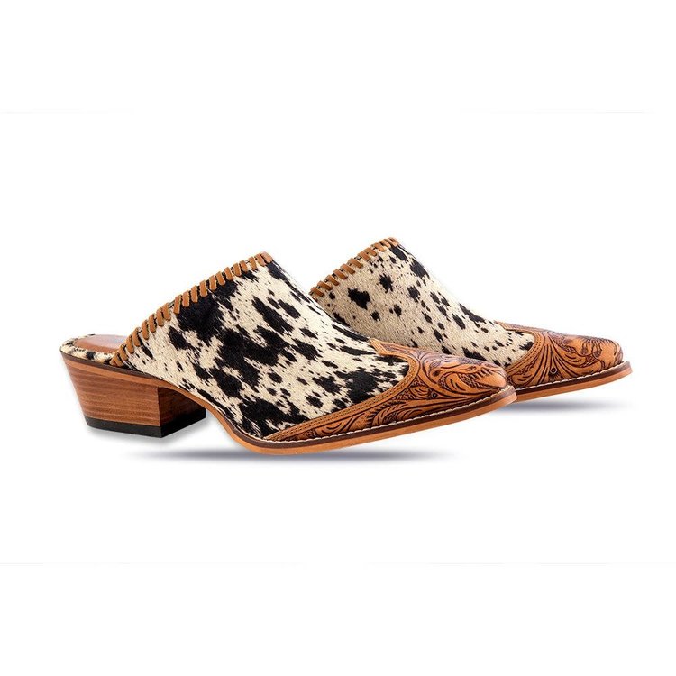 Myra Bags Heely Hand-tooled Mules