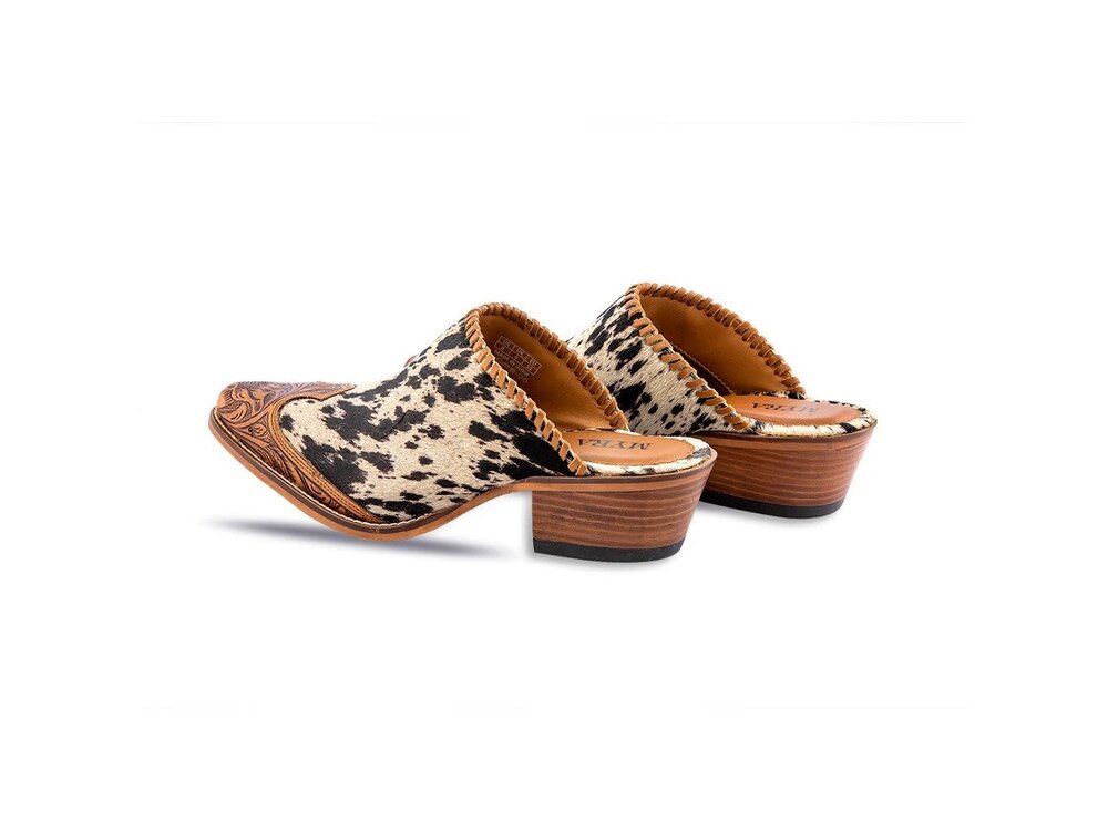 Myra Bags Heely Hand-tooled Mules